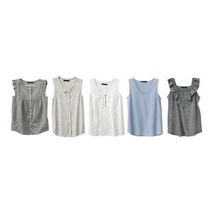 Doe & Rae Sleeveless Blouse Bundle Lot of 5 Size Small New without Tags